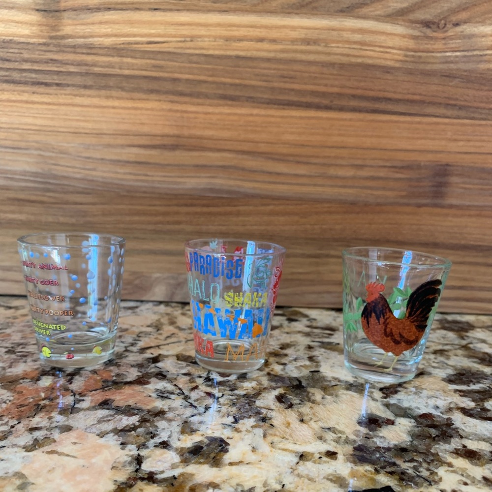 Set of 3 shot glasses